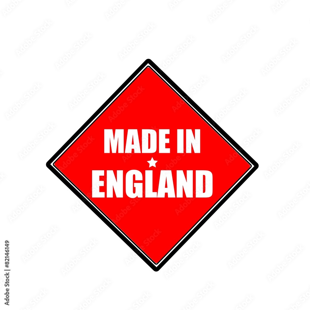 made in england white stamp text on red background made in england white stamp text on red background