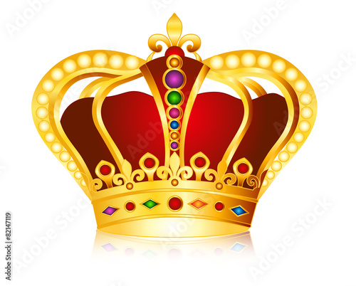 Golden crown with jewels