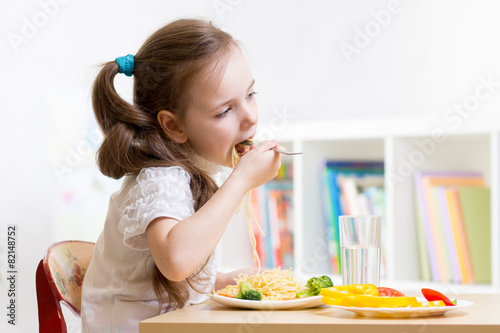 preschooler kid eating heal...