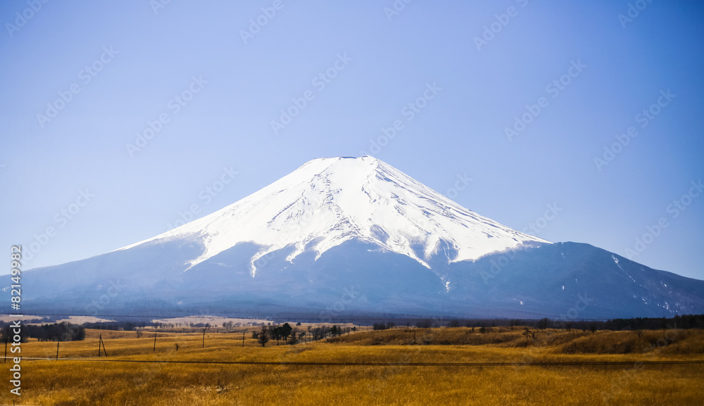 The Blueish Mountain Fuji, Japan