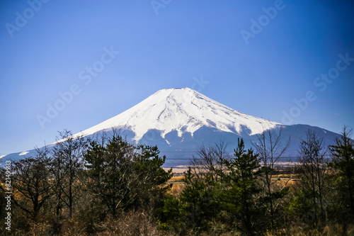 The Blueish Mountain Fuji  Japan