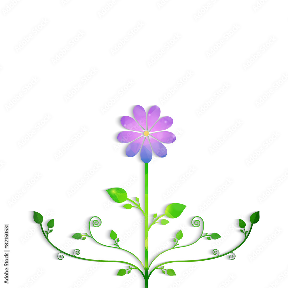 Background with polygonal flower