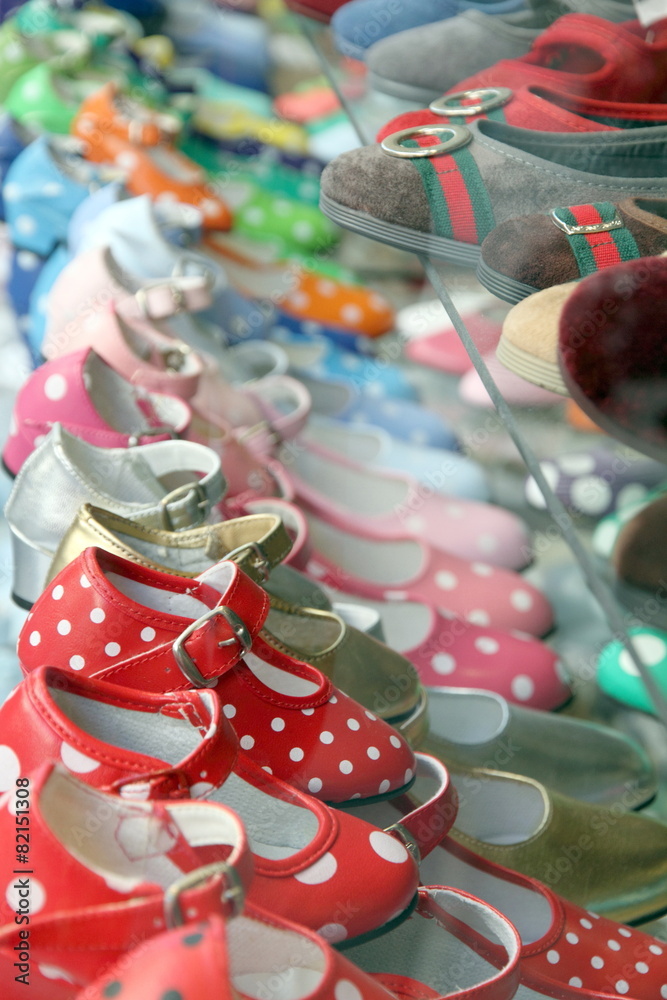 Flamenca shoes on sale, Santa Cruz district of Seville, Flamenca shoes on sale, Santa Cruz district of Seville,