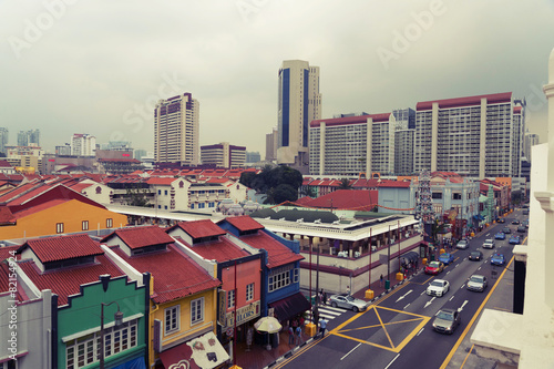 Photography view of Chinatown, Singapore.
