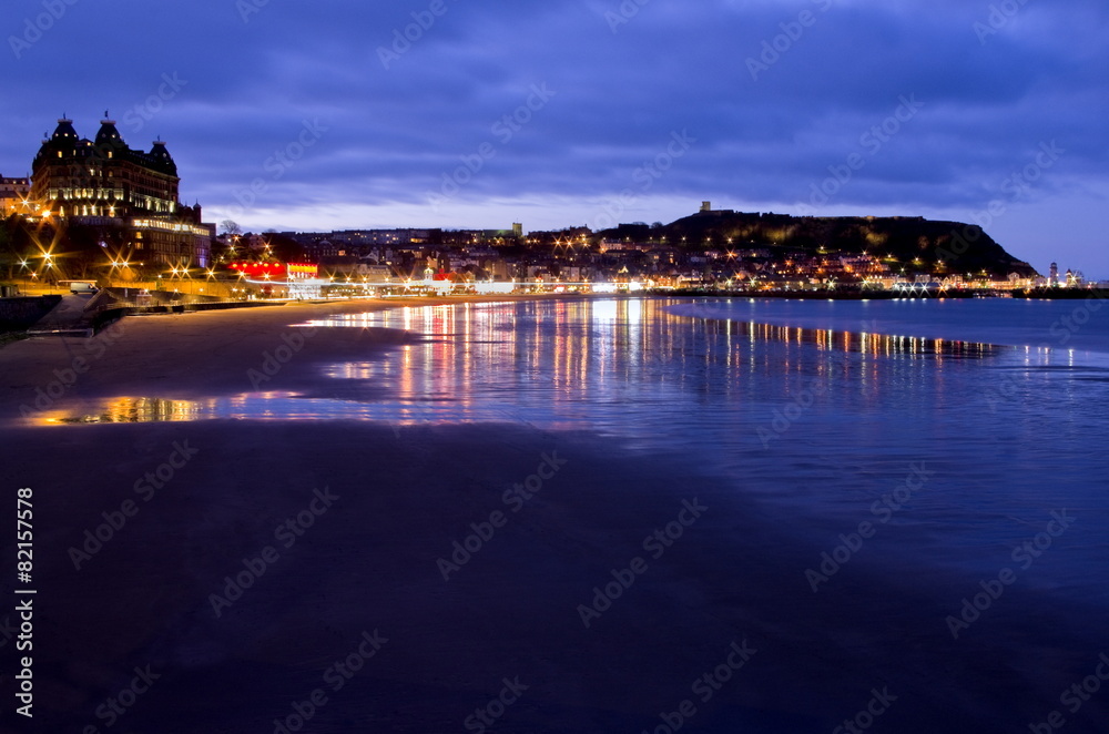 Scarborough South bay in evening Light