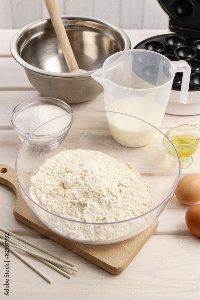 Ingredients for cake pops Ingredients for cake pops