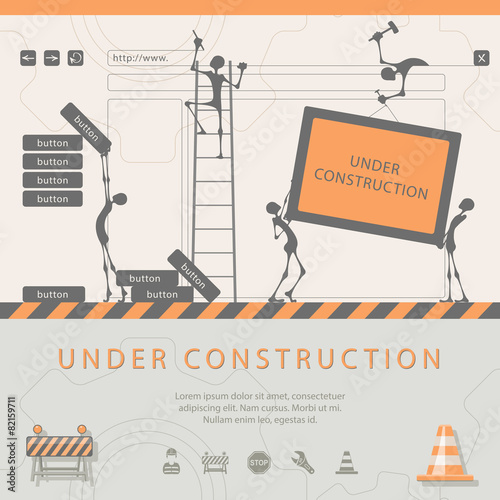 Under construction concept