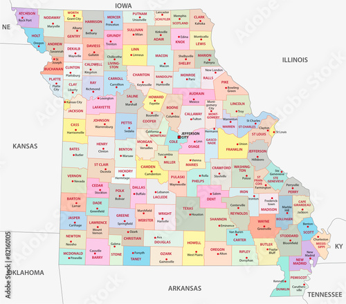 missouri administrative map