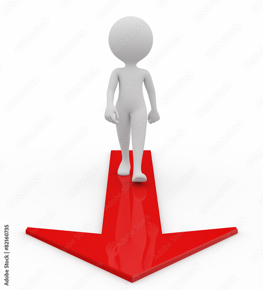 3d man goes forward 3d man goes forward