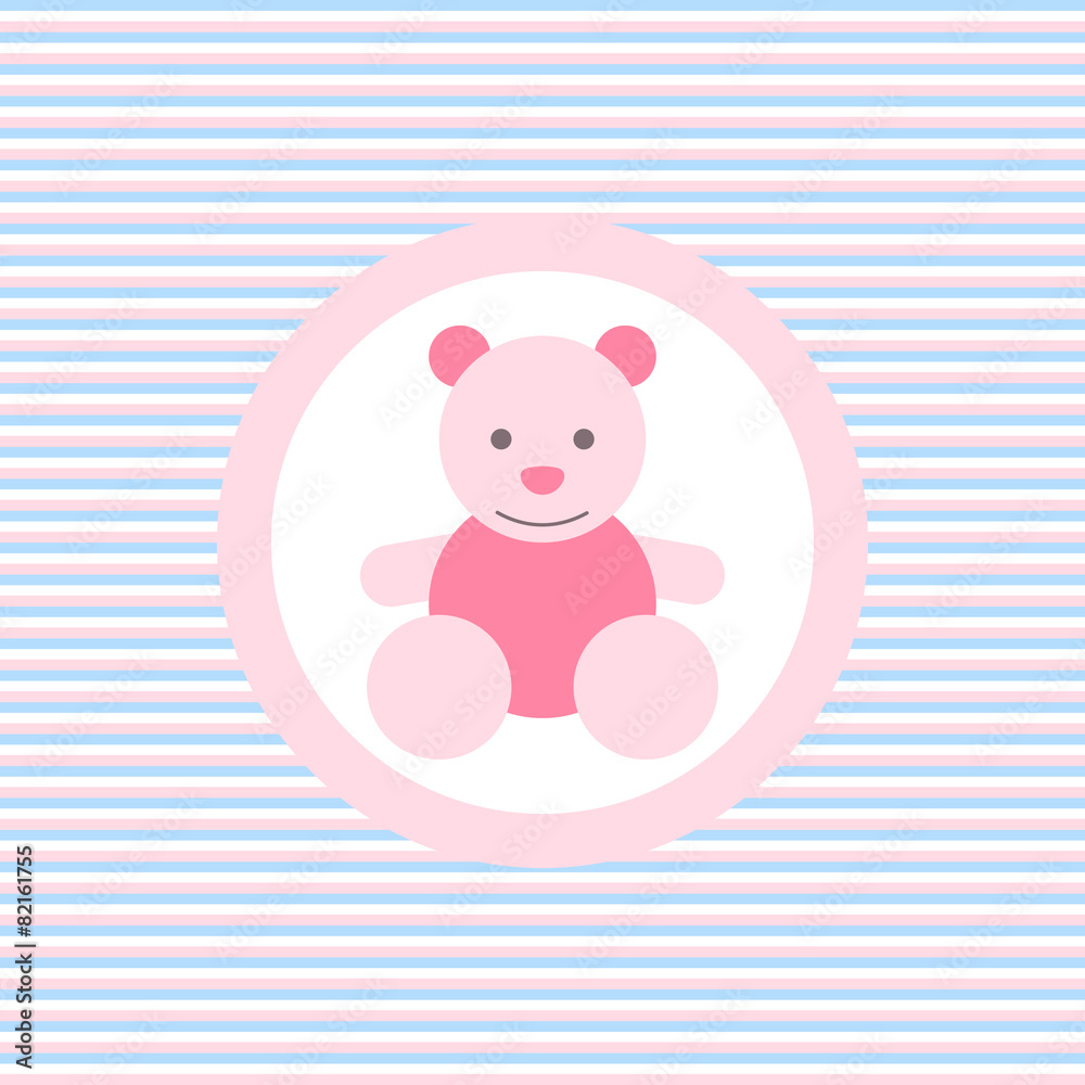 Teddy bear color flat icon Teddy bear color flat icon