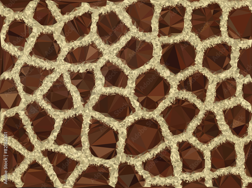 Low-poly Giraffe Fur Background Low-poly Giraffe Fur Background