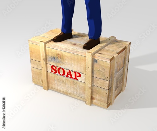 Standing on soapbox