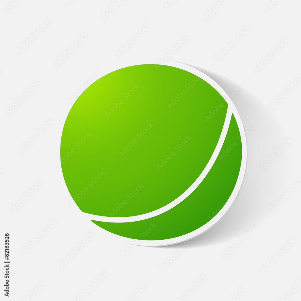Paper clipped sticker: children's ball Paper clipped sticker: children's ball