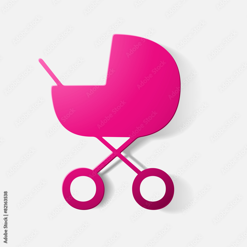 Paper clipped sticker: buggy Paper clipped sticker: buggy