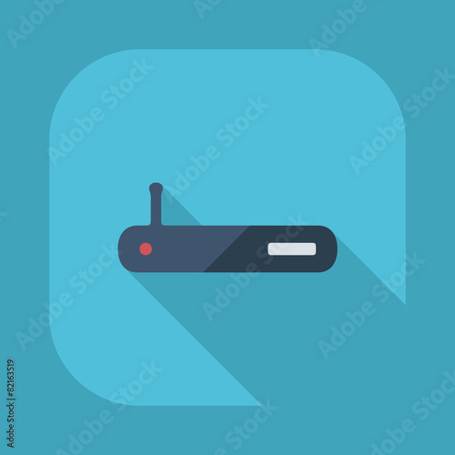 Flat modern design with shadow vector icons: Wi fi adapter
