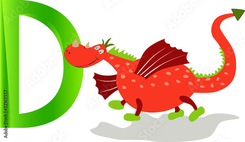 Dragon with the letter d