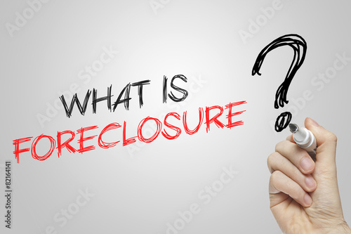 Hand writing what is foreclosure photo