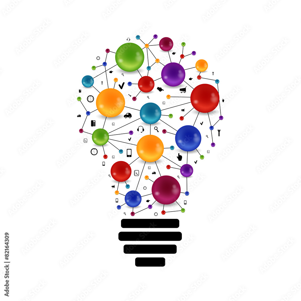lamp with molecule inside a creative idea lamp with molecule inside a creative idea