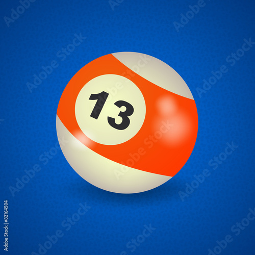 set of billiard balls, billiards, American ball number 13