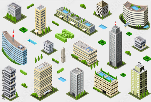 Isometric Megalopolis Building Set