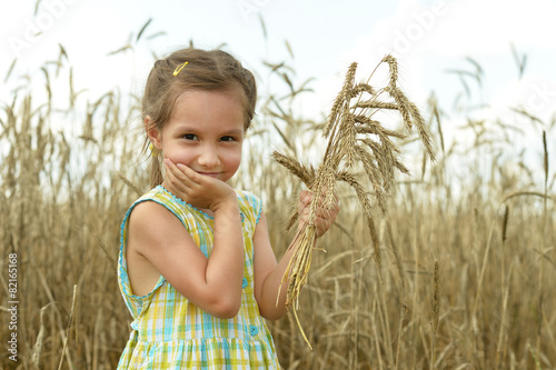 Cute girl in field