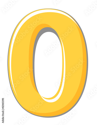 Zero Digit Vector Shape