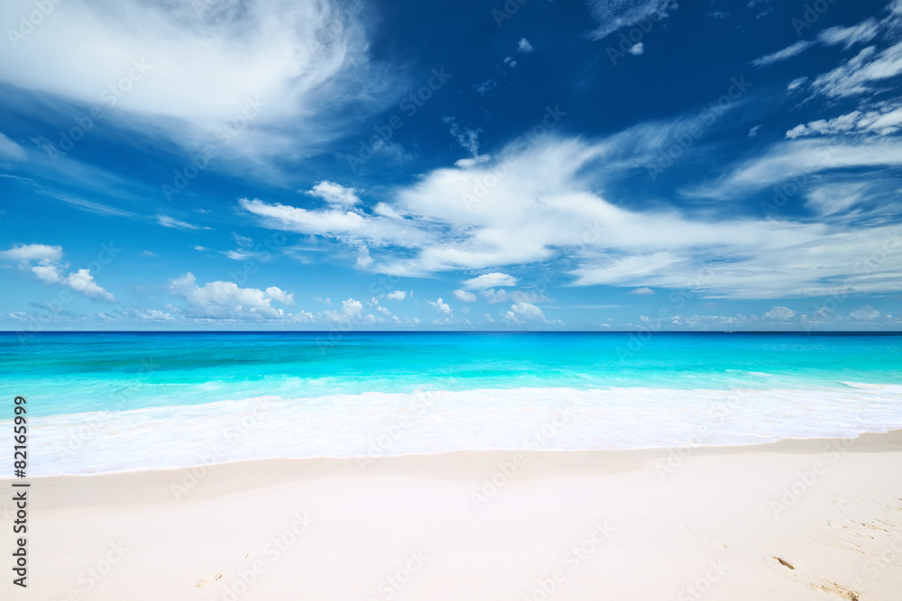 Beautiful Anse Intendance beach at Seychelles