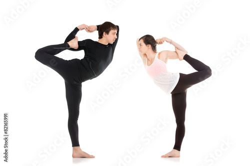 Lord of the Dance yoga pose in pair