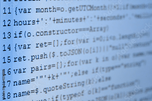 Fototapeta Application source code on monitor