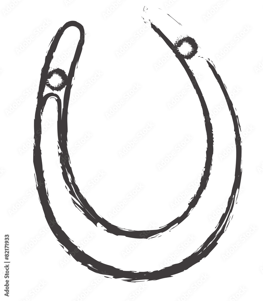 Brush Stroke Horseshoe Vector Brush Stroke Horseshoe Vector