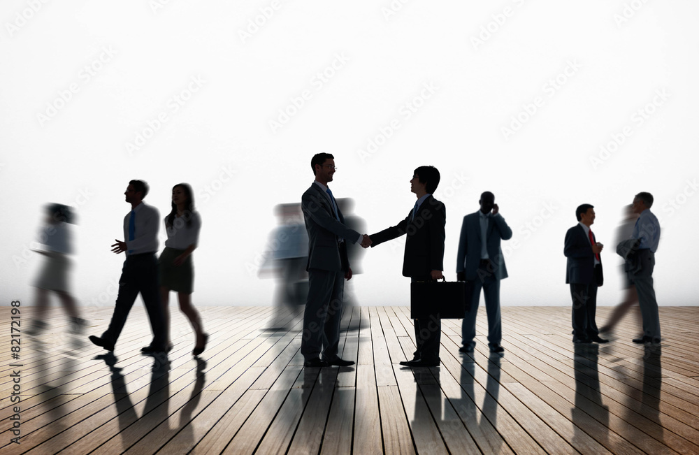 Silhouettes of Diverse Corporate Business People Concept Silhouettes of Diverse Corporate Business People Concept