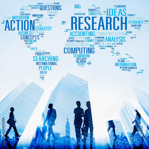 Research Data Facts Information Solutions Exploration Concept photo