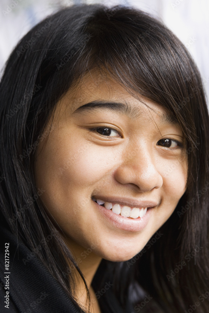 Asian teenage girl smiling Asian teenage girl smiling