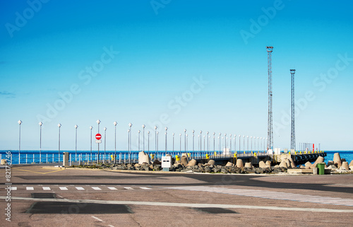 Empty pier for large ships.