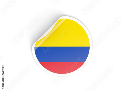 Round sticker with flag of colombia Free Download Round sticker with flag of colombia - GFXLoad
