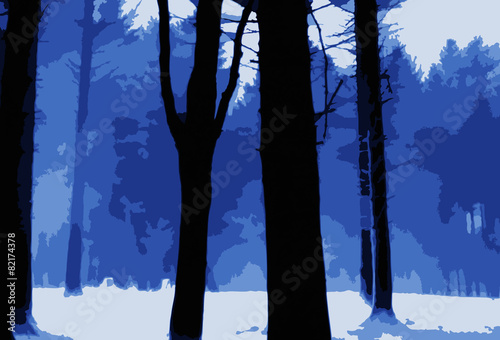 Icy Forest Scene