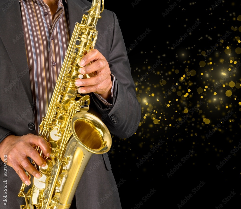 Obraz premium Jazz. Saxophone Playing