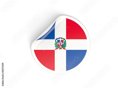 Round sticker with flag of dominican republic Free Download Round sticker with flag of dominican republic - GFXLoad