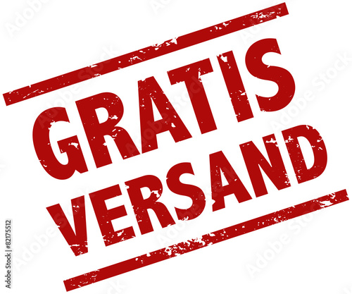 Gratis Versand stempel rot