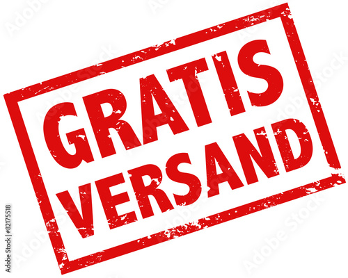 Gratis Versand stempel rot
