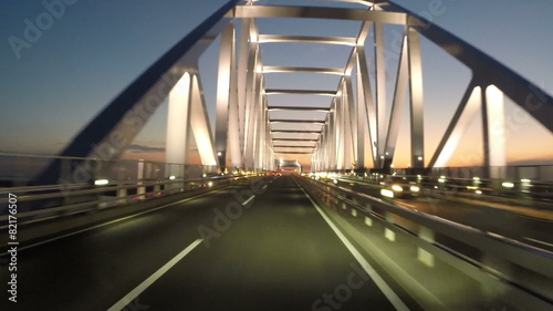 Wallpaper Mural Sunset drive through modern Tokyo streets. Torontodigital.ca