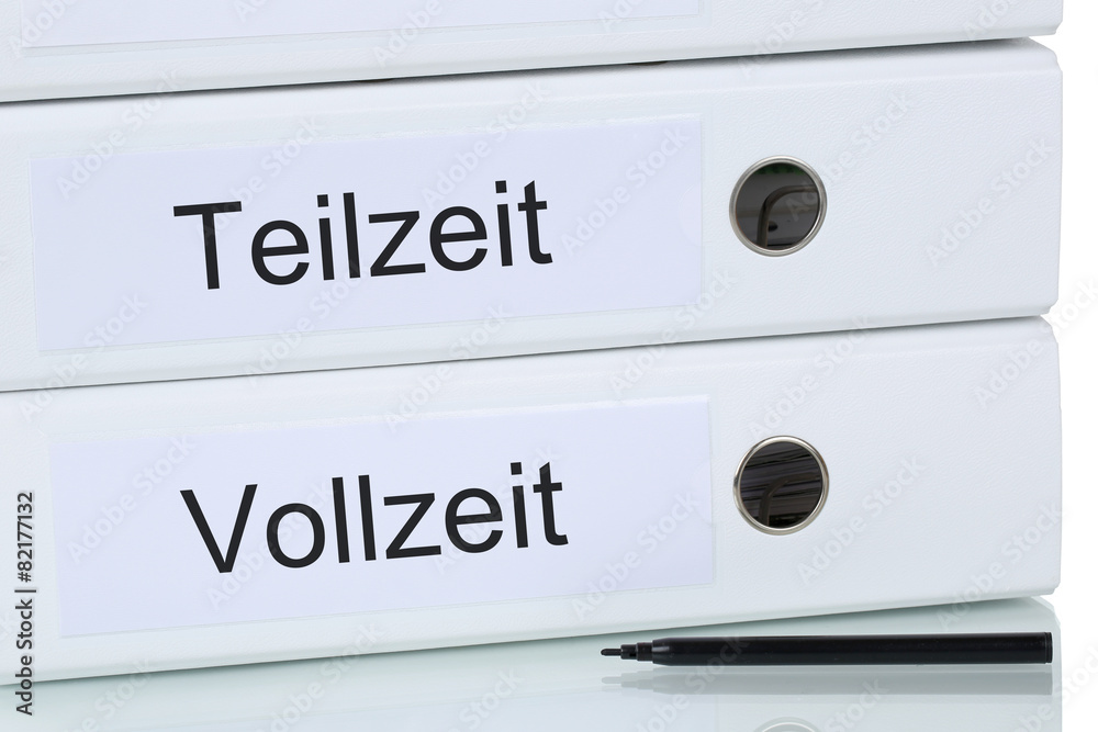 Teilzeit oder Vollzeit arbeiten Business Arbeit Konzept