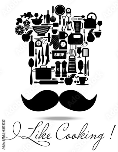 Kitchen icons set of tools