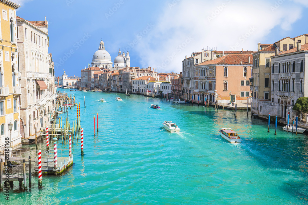 Summer at grand canal in Venice, Italy