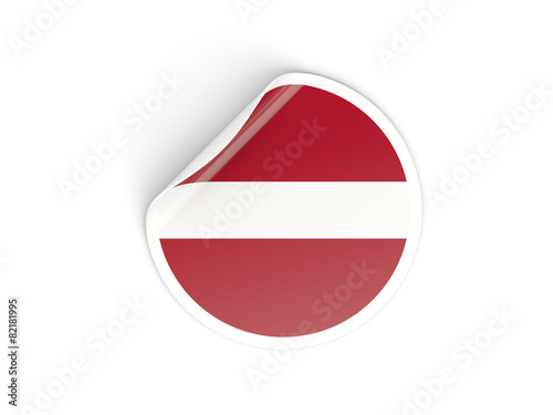 Round sticker with flag of latvia Free Download Round sticker with flag of latvia - GFXLoad