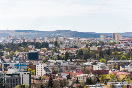 Fototapeta Naklejka Na Ścianę i Meble -  High View Of Cluj Napoca City In Romania