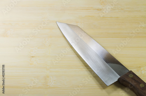 kitchen knifes on wooden table