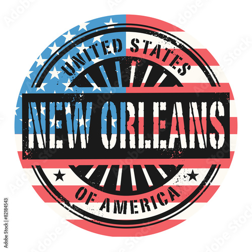 Grunge stamp with the text United States of America, New Orleans