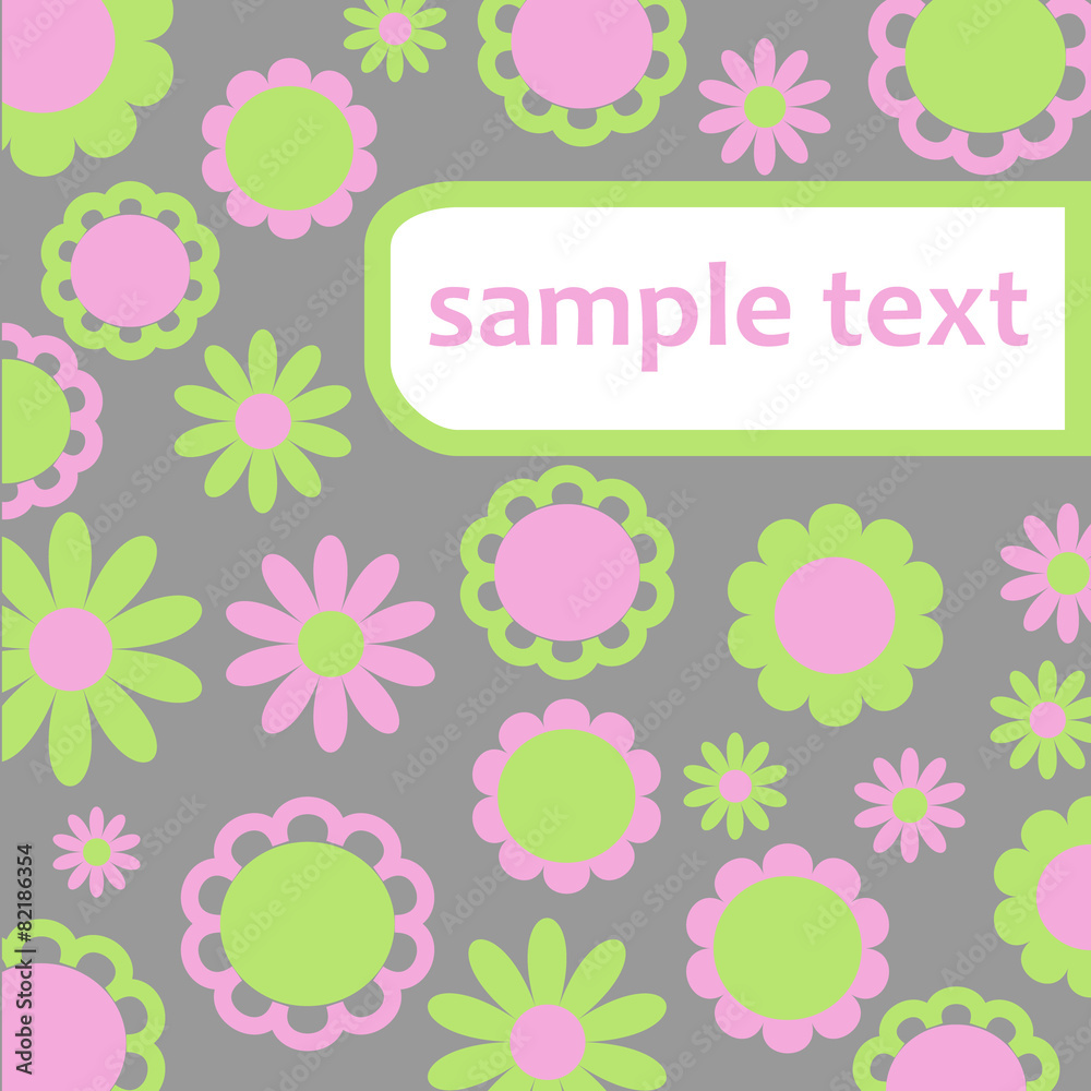 frame for text on a floral background