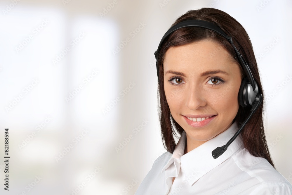 Customer Service Representative. Smiling customer service Customer Service Representative. Smiling customer service